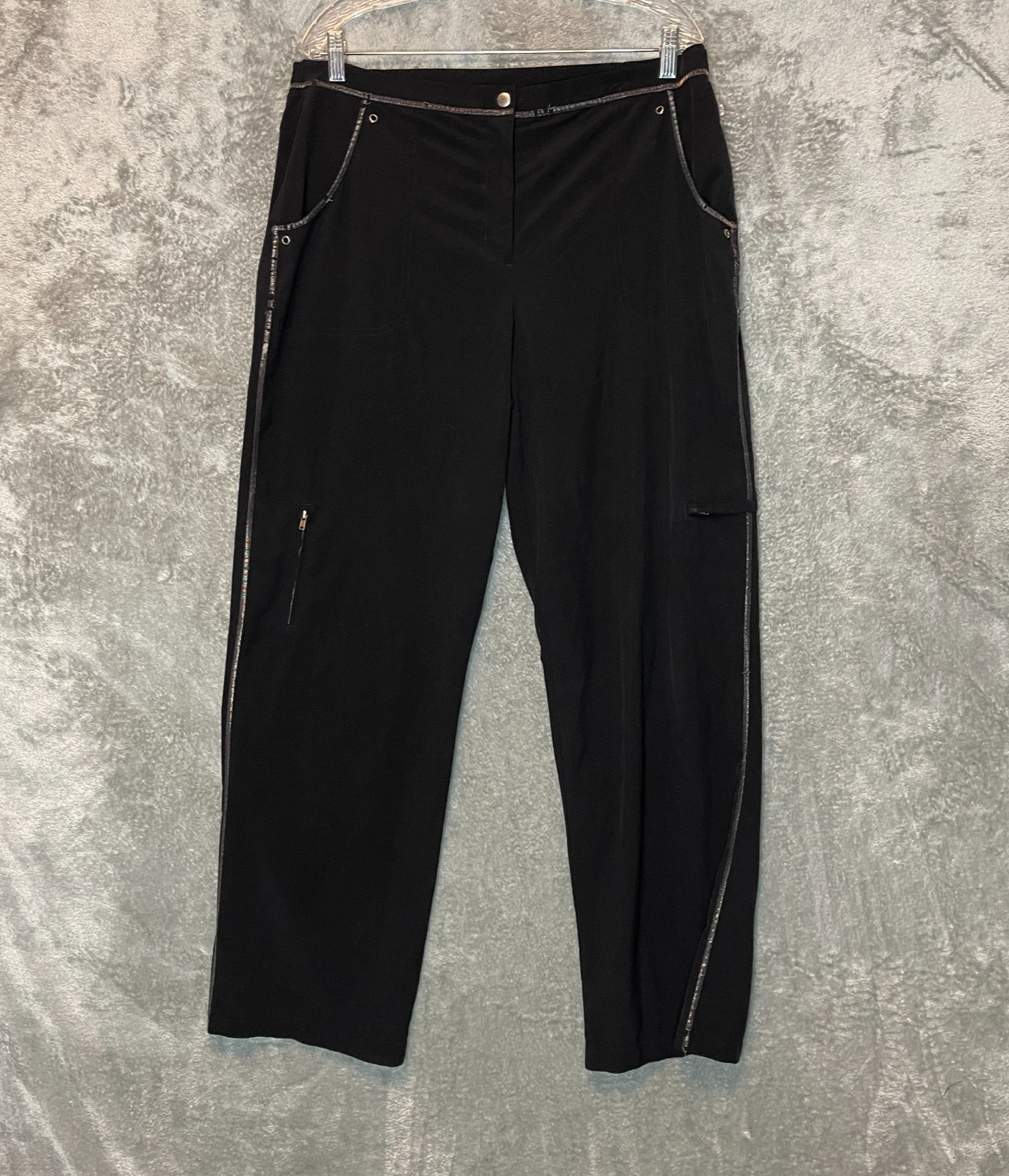 Zenergy Chicos 3 Women Activewear Straight Elastic Waist Cargo Pants XL Black