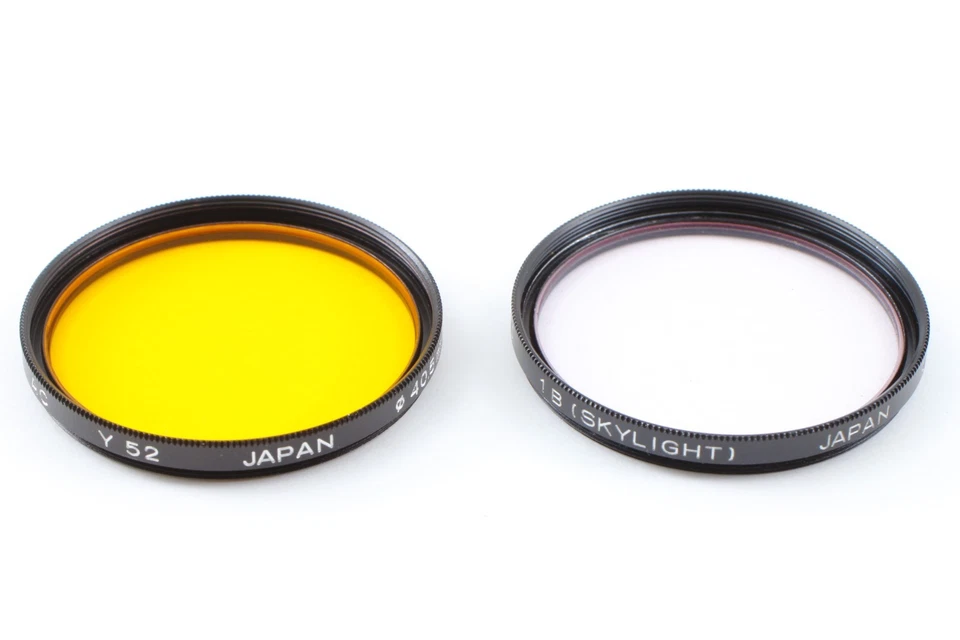【NOS】Minolta 40.5mm AC Filter Set 1B SKYLIGHT & Y52 Yellow w/ Case, Box JAPAN - Image 3 of 4