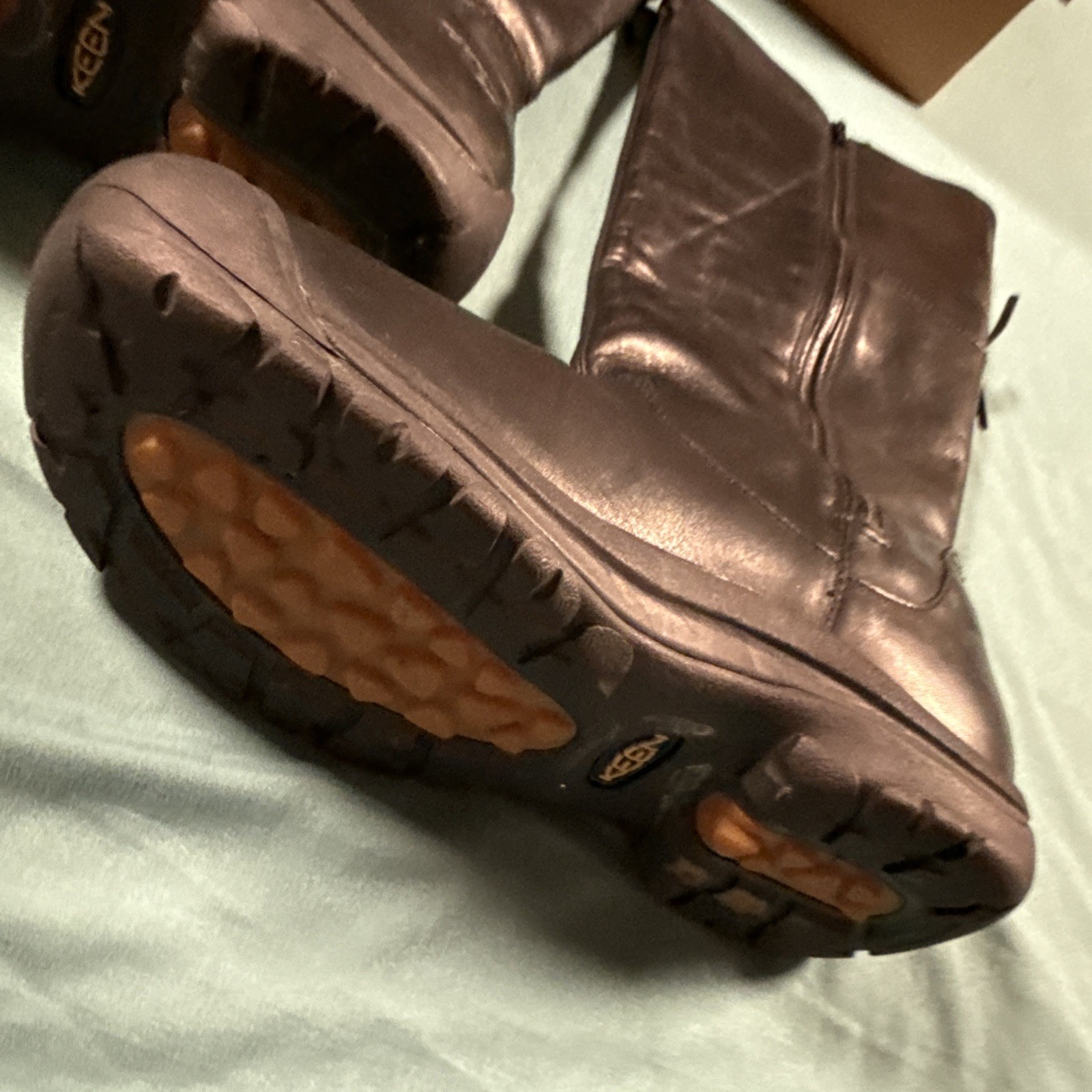 Keen Dry Stivali Alti Al Ginocchio Impermeabili con Cerniera Nero Donna Taglia 9 5 M