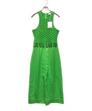 GANNI                    sleeveless dress green F7823