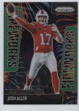2025 Panini Prizm Fireworks Green Prizm Josh Allen #23 1ju6