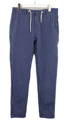 SCOTCH & SODA Warren Chino-Hose Herren W31/L32 Blau Gestreift Leinenmix