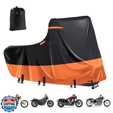 Heavy Duty Motorcycle Cover XL Waterproof Outdoor,600D Power Sports Vehicle C