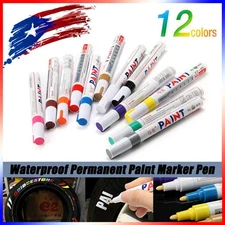 12pcs set Waterproof Permanent Paint Marker Pen Car Tyre Tire Tread Rubber Metal