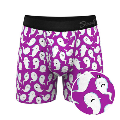 Shinesty ''The Little Swimmers'' Ghost Print Ball Hammock  Boxer Briefs with Fly