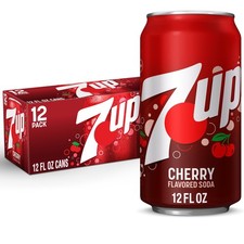 7UP Cherry Flavored Soda, 12 fl oz cans, 12 pack 12 Fl Oz (Pack of 12)