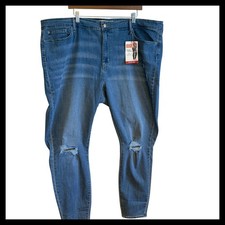 NWT Signature Levi Strauss Women's High Rise Skinny Jeans 26L Distressed Stretch