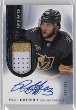 2021-22 Upper Deck The Cup Rookie 34/249 Paul Cotter #173 Patch Auto 2u9