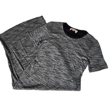 Philosophy by Republic Bodycon Midi Dress Heathered Gray Black Crew Neck S