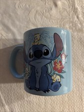 Disney Stitch Floral Baby Ducks Cup. 20 Oz. Blue.