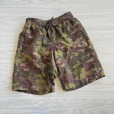 Op Boy s XS 4-5 Green Camouflage Swim Trunks with Mesh Lining