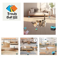 Durable Sky Blue Cat Exercise Toy with Remote - Perfect for Bored Indoor Cats