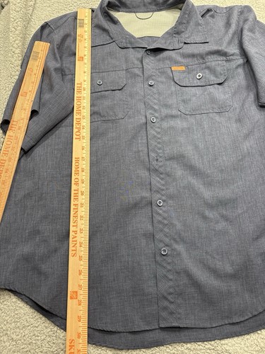 Orvis Hemd Erwachsene 2XL dunkelblau leicht Knopfleiste Kurzarm Freizeit Herren - Bild 3 von 8