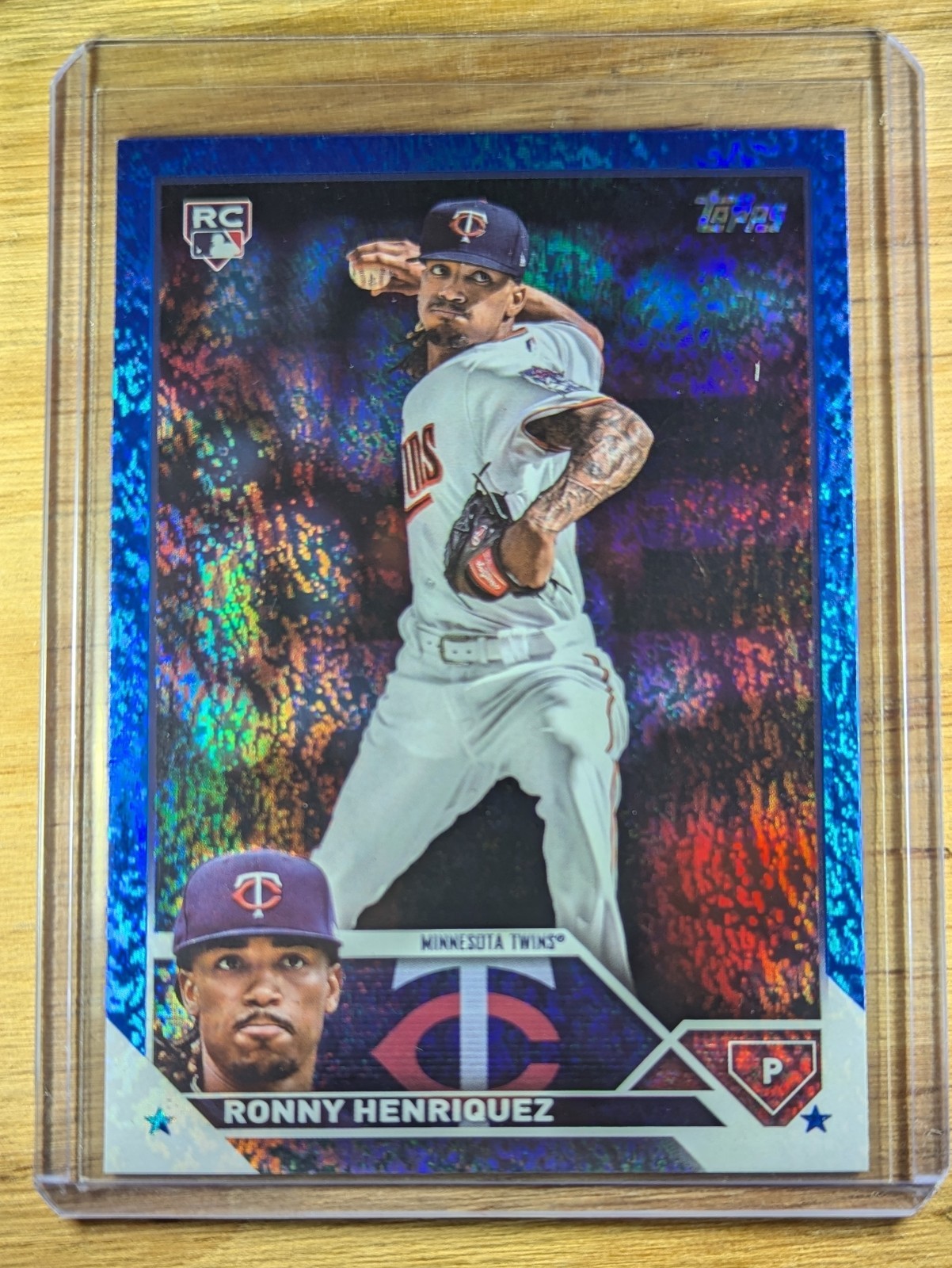 2023 Topps Series 2 #372 Ronny Henriquez Rookie Blue Foil /999 Minnesota Twins