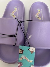 Squishmallows Purple Cow Cartoon Slide Sandals Unisex Kids Size 2-3