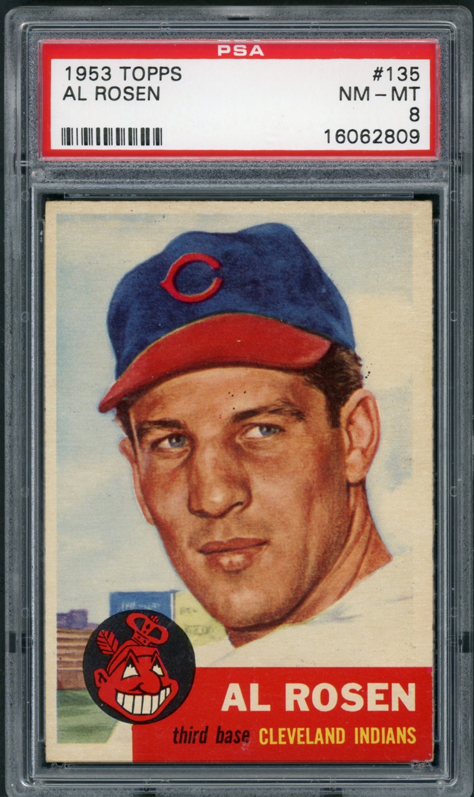 1953 Topps #135 Al Rosen - Cleveland Indians PSA 8 NEAR MINT - MINT