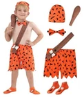 qnprt Toddler My First Halloween Costume 2025 Family Kids Boy Caveman 2-3 Years