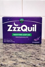 Vicks ZzzQuil Nighttime Sleep Aid 24 LiquiCaps Exp 06/2026 NEW