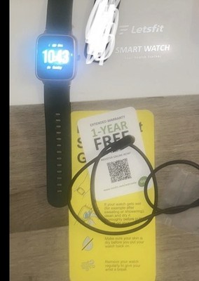 Let s Fit Smartwatch +cord Sleep Tracker HR BP/ Steps++