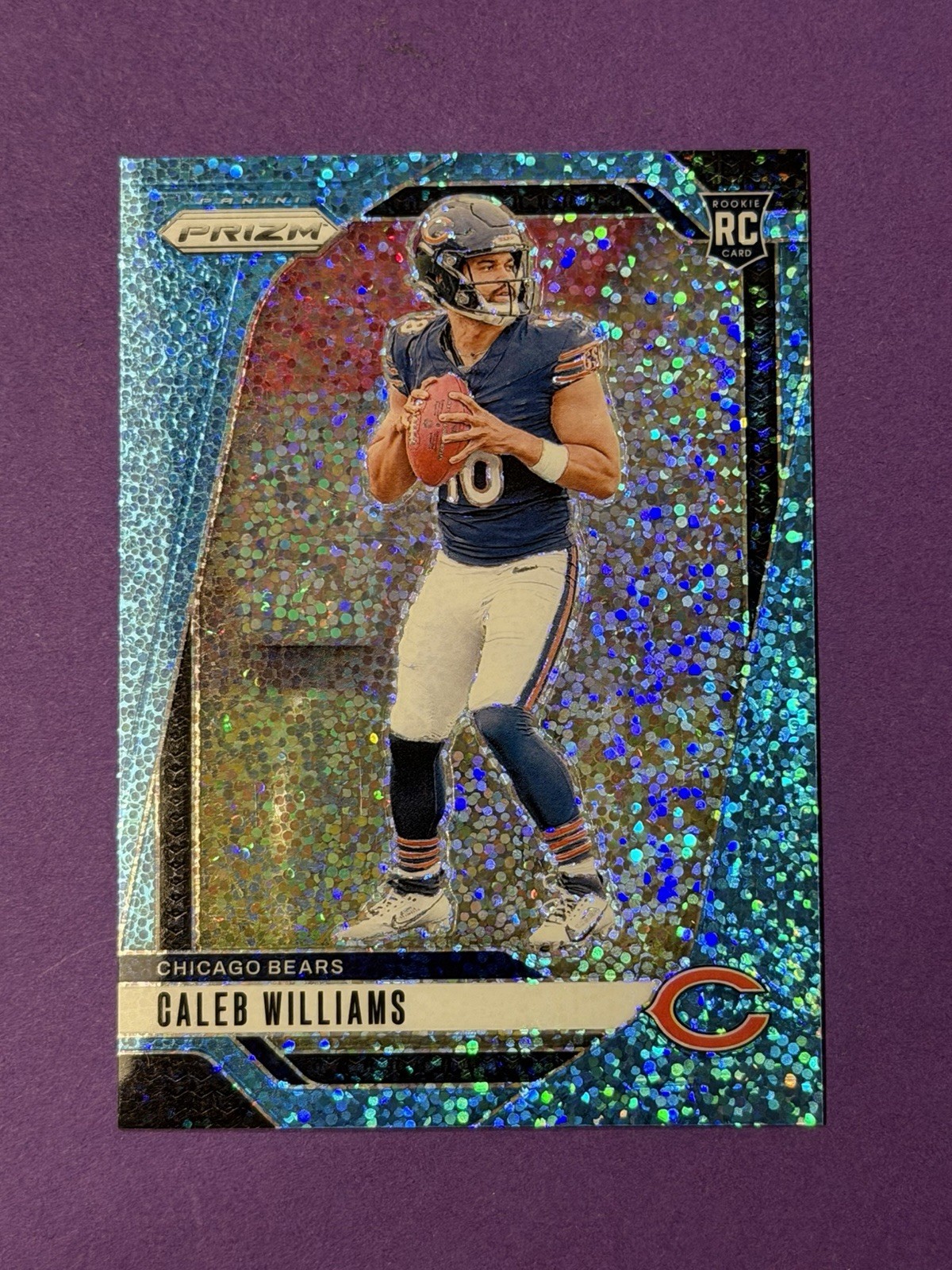 2024 PRIZM 301 CALEB WILLIAMS BLUE SPARKLE ROOKIE /96 CHICAGO BEARS