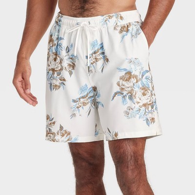Men 7'' Swim Shorts with Boxer Brief Liner- Goodfellow & Co: Quick