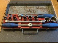 Vintage Czech Tona 1/2? socket set Skoda, Tatra, Praia, Aero, socket missing