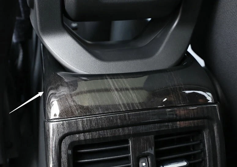 Черная деревянная зернистая центральная консоль подлокотник коробка U рама для BMW X1 F48 2016-2020 - Изображение 2 из 4