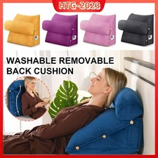Multifunctional Reading Pillow w/ Removable Triangular Backrest Support Cushion