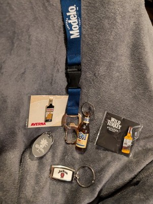 Set Of Liquor & Beer Pins & Bottle Openers - Modelo, Wild Turkey, Coors & More