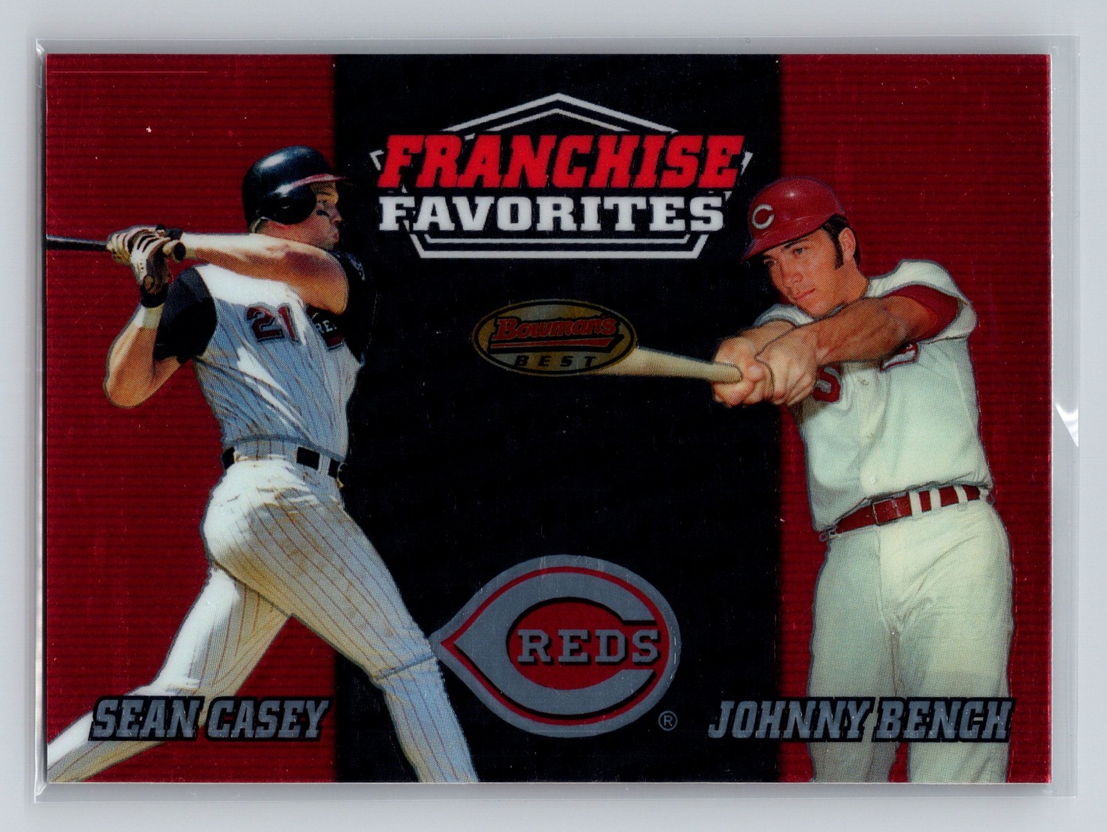2000 Bowman's Best - Sean Casey / Johnny Bench #FR1C - Franchise Favorites