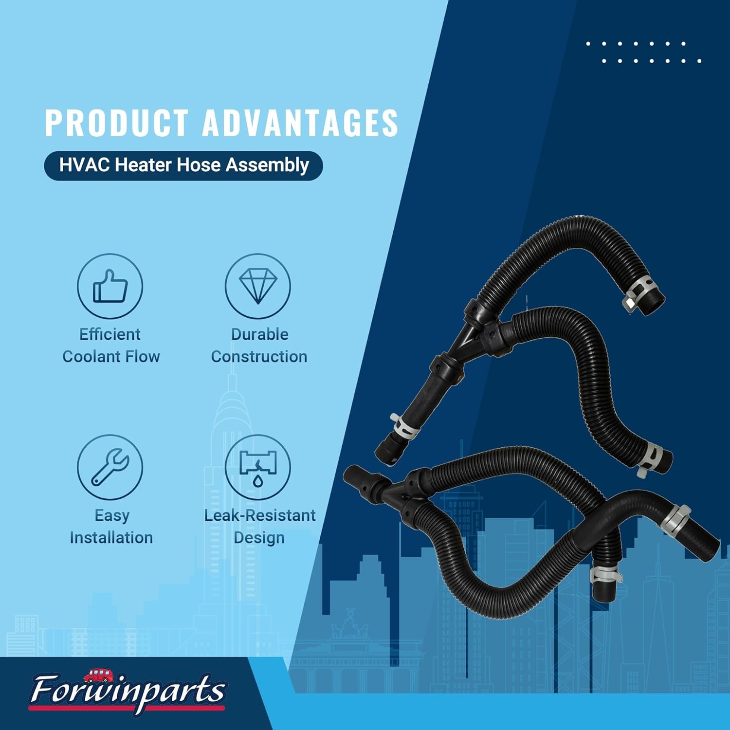 HVAC Heater Hose Assembly for 2008 2009 2010 Heater Core Hose Kit 4677603AB 4677