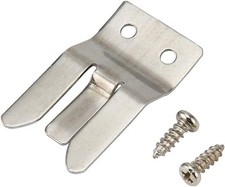 Metal Mic Holder Clip 1 Set Silver with Mounting Screws for Microphone Stand