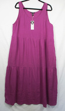 -NWT Eileen Fisher Grape Scoop Neck Dress Maxi Size XL