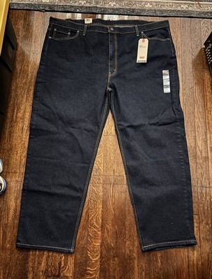 Levi's Men's 550 Jeans 52x32 Big and Tall Relaxed Fit Dark Denim New With Tags