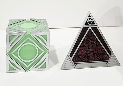 Disney Star Wars Galaxy's Edge Silver Sith and Jedi Holocron Set - New In Boxes