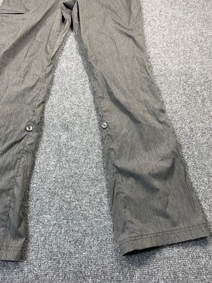 Calça Eddie Bauer feminina 8 bolsos cinza perna reta ao ar livre - Imagem 4 de 4