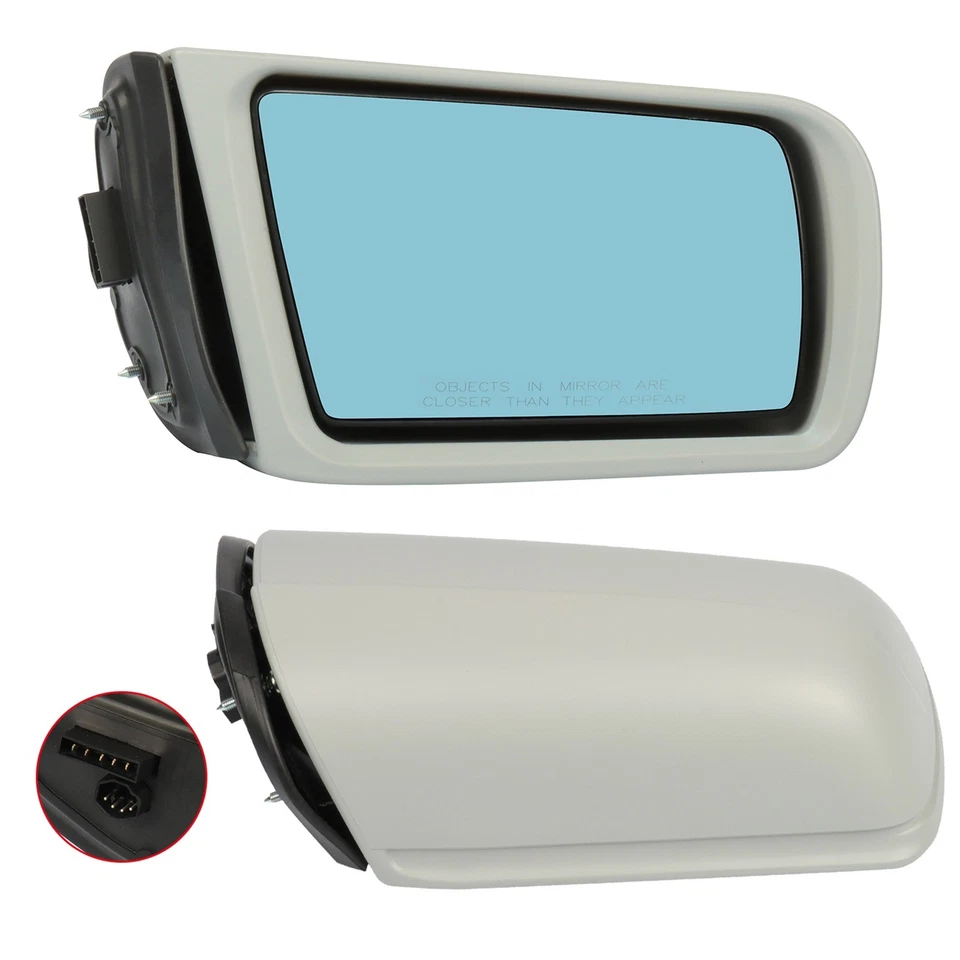 Par de espejos retrovisores para Mercedes Benz Clase E 1996-1999 eléctrico plegable térmico gris memoria Foto 3 de 4