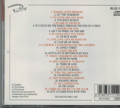 PATSY CLINE - THE BEST OF - 30 SONGS - WALKING AFTER MIDNIGHT - MINT IMPORT CD - Imagen 2 de 2