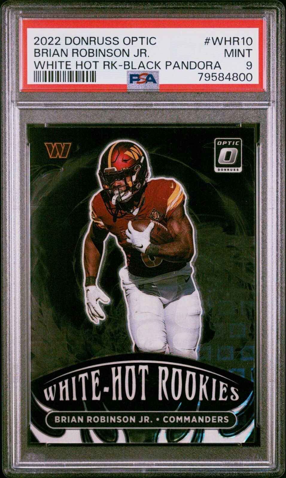 Brian Robinson Jr. Panini Donruss Optic White Hot Rookies #WHR10 Black Pandora