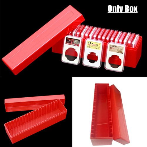 Red Coin Slabs Capacity Holder Slab Storage Box Case Fit for PCGS NGC PCCB PMG eBay