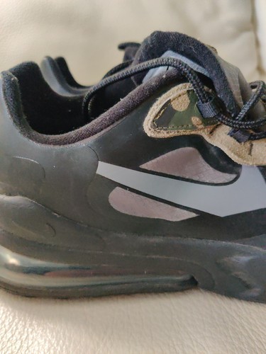 Nike Mens Air Max 270 React Camo Sneakers Shoes CT5528-001 Low Top Size 13M - Picture 10 of 12