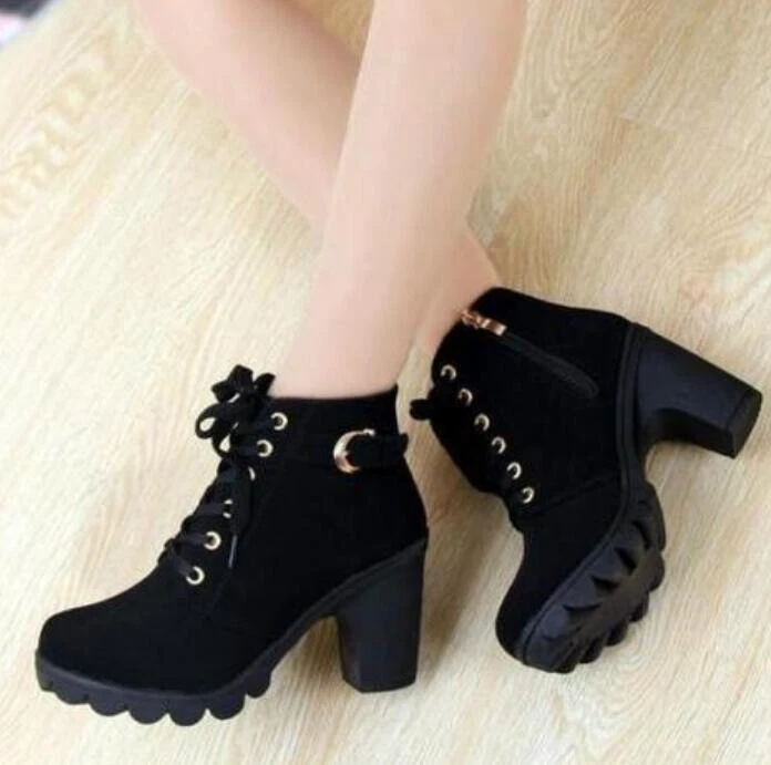 Sepatu high cheap heels boots