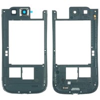 Samsung Galaxy S3 I9300 Mittel GehäUse Cover Rahmen Kamera Glas, Blau