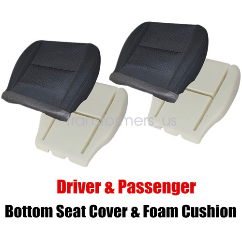 For 2007-2014 Chevy Silverado Front Bottom Cloth Seat Cover Foam Cushion Black - Picture 22 of 115