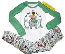 E5 NWT 5T (Fits Like 4T) The Children's Place FAMILY IS WILD Pants Pajamas Set