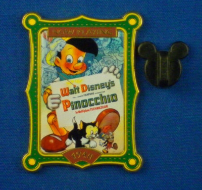 Pinocchio Poster Pin 100 Years of Dreams #20 OC Jiminy Figaro Pin
