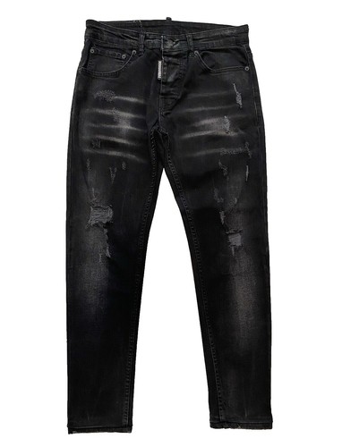 DSQUARED2 Cool Guy Contrasting Logo Label Denim Jeans In Black