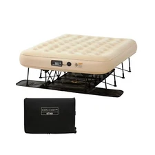 Simpli Comfy Queen EZ Bed Self-Inflating Air Mattress with Built-in Frame, Pu...