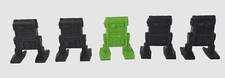 VTG Robots Cake Cupcake Topper Set Of 5 Green And Black 1.5"