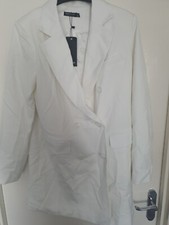 Nasty Gal Double Breatsed Tailored Blazer Dress Size 10 White